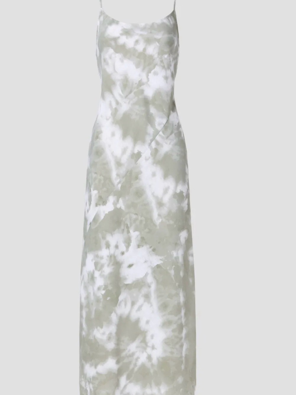 Thakoon Sage and White Tie-Dye Slip Maxi Dress